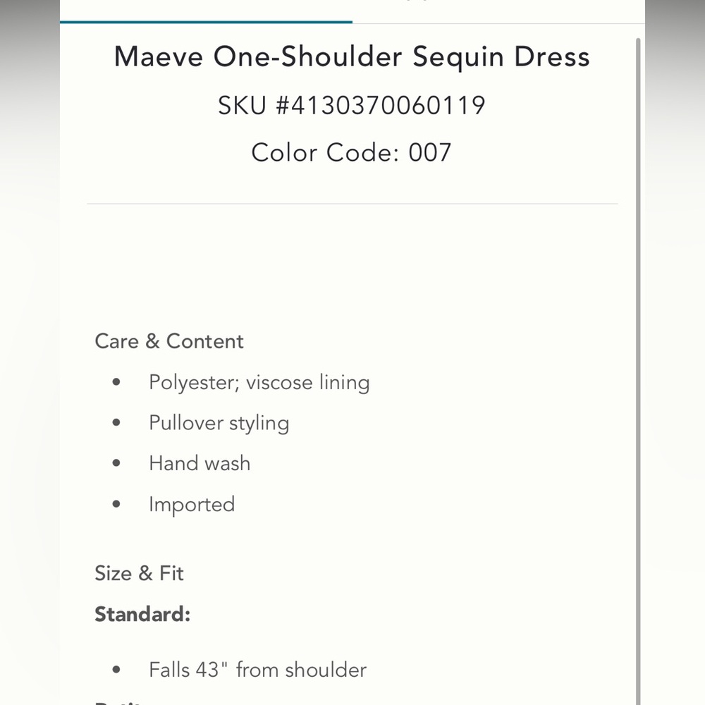 Maeve one shoulder silver sequin midi dress anthropologie sz large new nwt ✨ - Picture 10 of 14